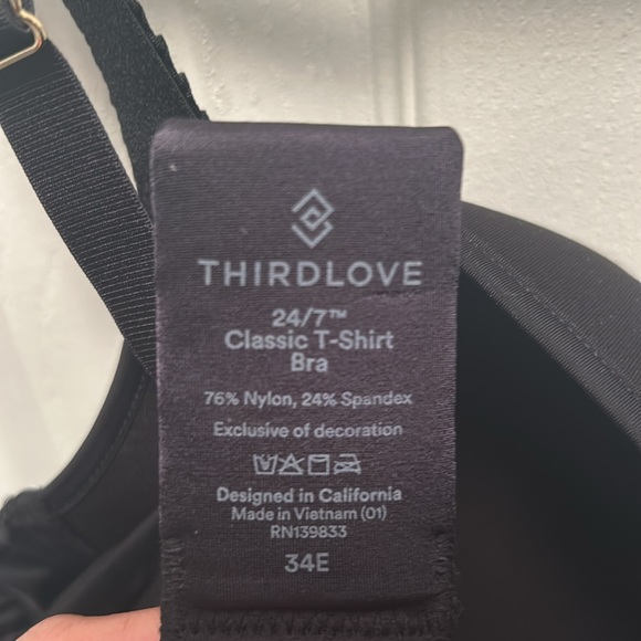 Third Love T-shirt 24/7 classic bra size 34E - Picture 3 of 3